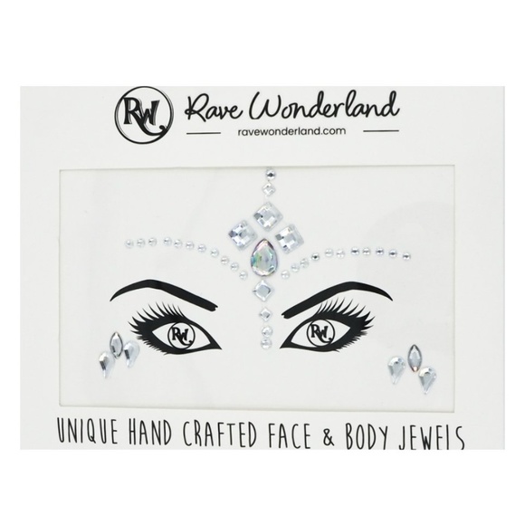 Rave Wonderland Jewelry - COSMIC CHILD RAVE Silver FACE JEWEL FJ009